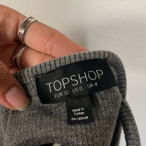 Topshop Grey Crop Top - Picture 4 of 4